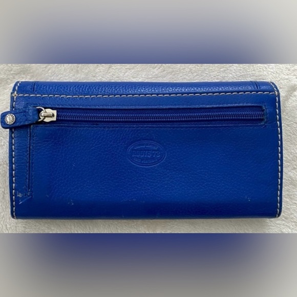 ROOTS 73 Canada Women’s Cobalt Blue Pebble Leather Wallet NEW WITH TAGS!! - Picture 4 of 14